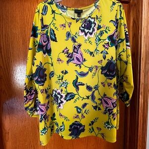 Ann Taylor Blue and Purple Boxy Blouse